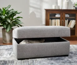 Parkdale Silver Storage Ottoman 13 Parkdale Silver Storage Ottoman -Finest Furniture Store 810465150 5