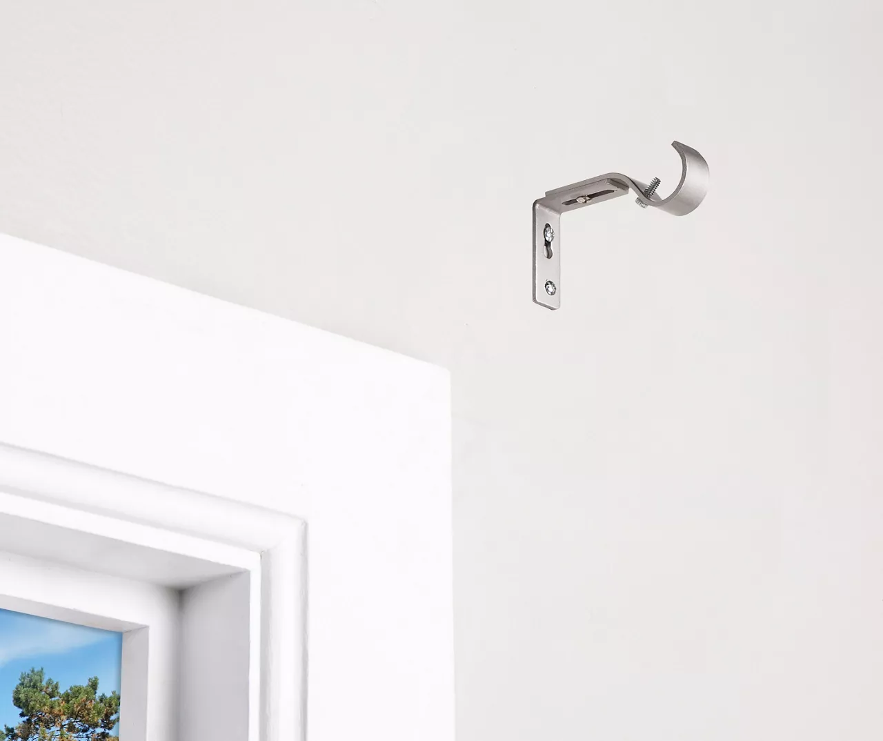 Brushed Nickel Adjustable Curtain Rod Brackets, 2-Pack 5 Brushed Nickel Adjustable Curtain Rod Brackets, 2-Pack - Image 3