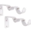 Brushed Nickel Adjustable Double Curtain Rod Brackets, 2-Pack 2 Brushed Nickel Adjustable Double Curtain Rod Brackets, 2-Pack -Finest Furniture Store 810489230 3
