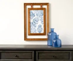 Double-Framed Blue Damask Hanging Wall Decor -Finest Furniture Store 810498387 2