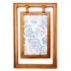 Double-Framed Light Blue Damask Hanging Wall Decor 1 Double-Framed Light Blue Damask Hanging Wall Decor -Finest Furniture Store 810498388