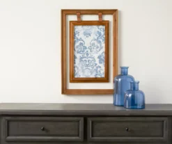 Double-Framed Light Blue Damask Hanging Wall Decor -Finest Furniture Store 810498388 2
