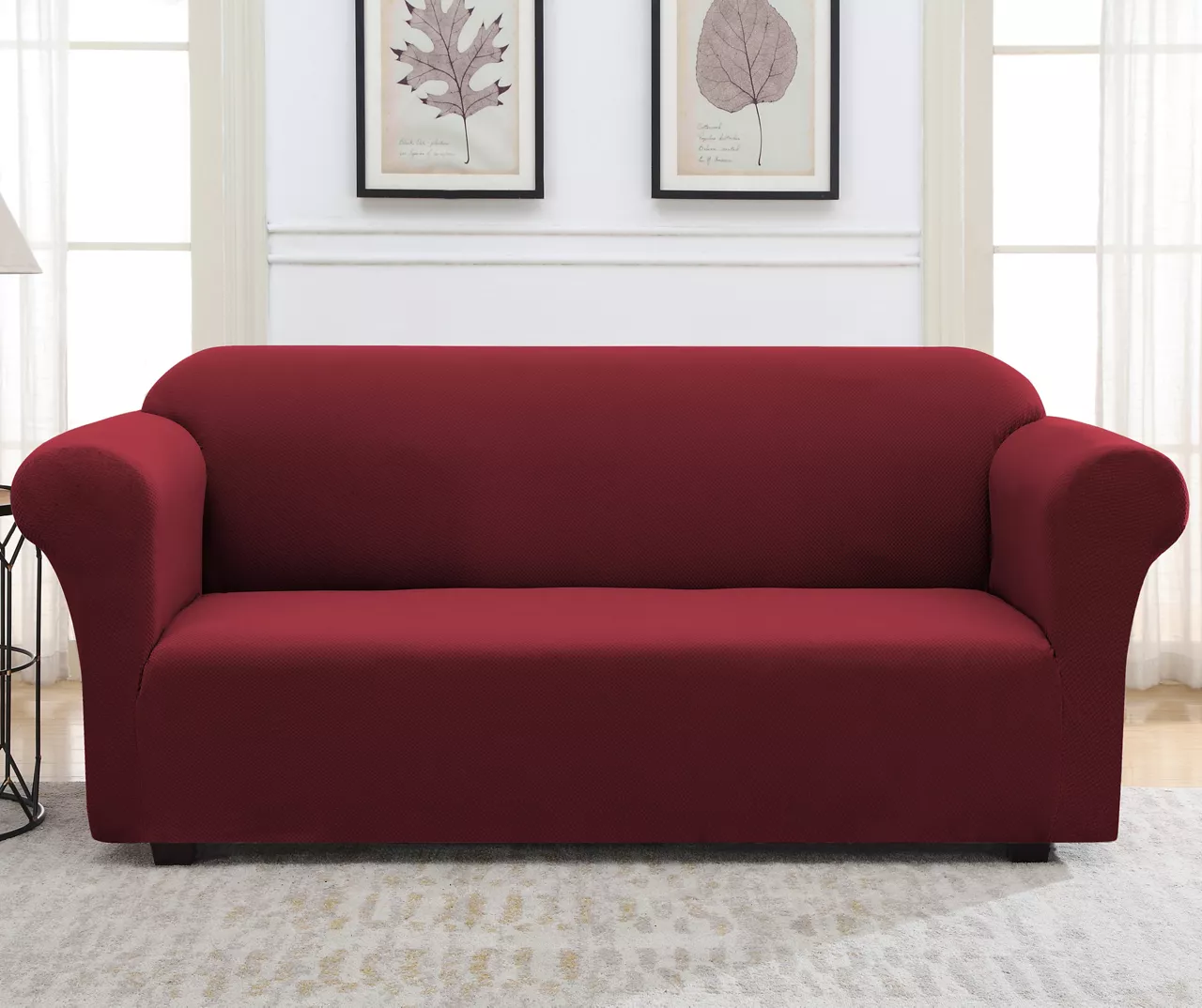 Wine Red Sofa Slipcover 3 Wine Red Sofa Slipcover