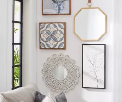 Gold Framed Octagonal Hanging Mirror -Finest Furniture Store 810498693 810498698 810498702 810498695 810498384 1