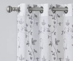 Broyhill Cassandra Floral Sheer Grommet Curtain Panel Pair 11 Broyhill Cassandra Floral Sheer Grommet Curtain Panel Pair -Finest Furniture Store 810507479 3