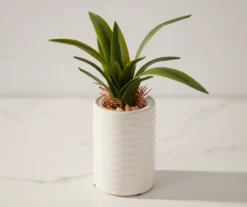 Mini Faux Greenery In White Ceramic Pot 7 Mini Faux Greenery In White Ceramic Pot -Finest Furniture Store 810509521 2