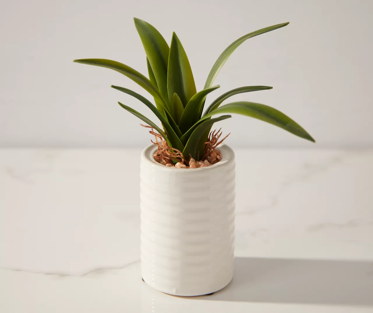 Mini Faux Greenery In White Ceramic Pot 5 Mini Faux Greenery In White Ceramic Pot - Image 3