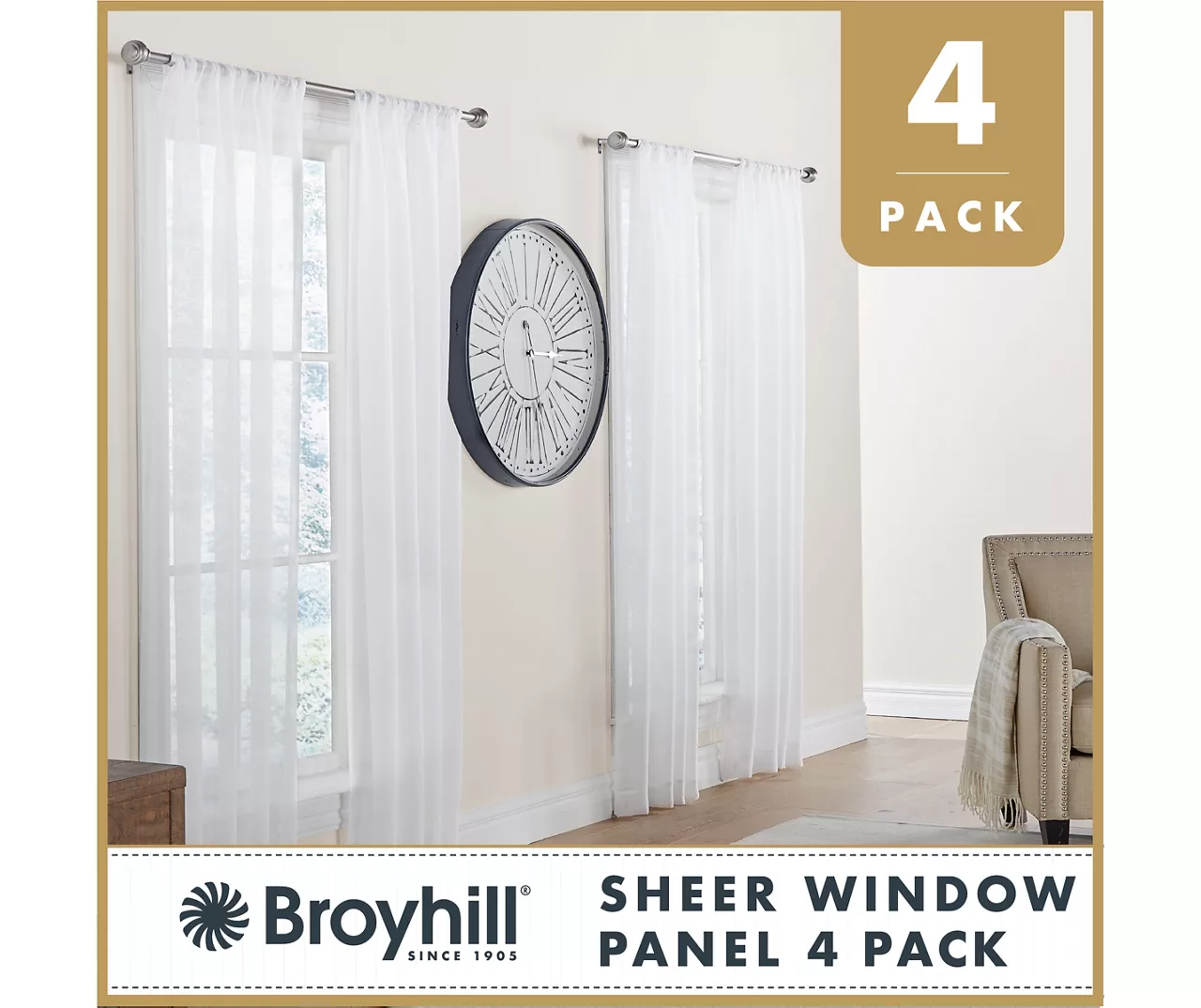 Broyhill Perfect Sheers 4-Piece Curtain Panel Set 14 Broyhill Perfect Sheers 4-Piece Curtain Panel Set - Image 12