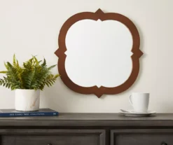 Brown Wooden Wall Mirror 8 Brown Wooden Wall Mirror -Finest Furniture Store 810513688 2