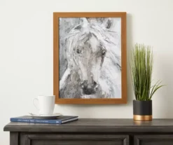 White Horse Framed Plaque 8 White Horse Framed Plaque -Finest Furniture Store 810515621 2