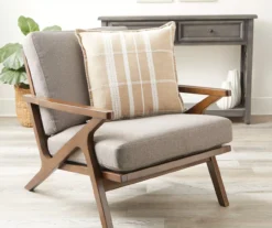 Tan & White Plaid Throw Pillow -Finest Furniture Store 810515801 2