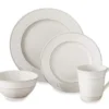 Cream Reactive 16-Piece Dinnerware Set 1 Cream Reactive 16-Piece Dinnerware Set -Finest Furniture Store 810517228 1