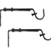 Legacy Black Adjustable Curtain Rod Brackets, 2-Pack 1 Legacy Black Adjustable Curtain Rod Brackets, 2-Pack -Finest Furniture Store 810524279