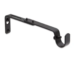 Legacy Black Adjustable Curtain Rod Brackets, 2-Pack 12 Legacy Black Adjustable Curtain Rod Brackets, 2-Pack -Finest Furniture Store 810524279 3