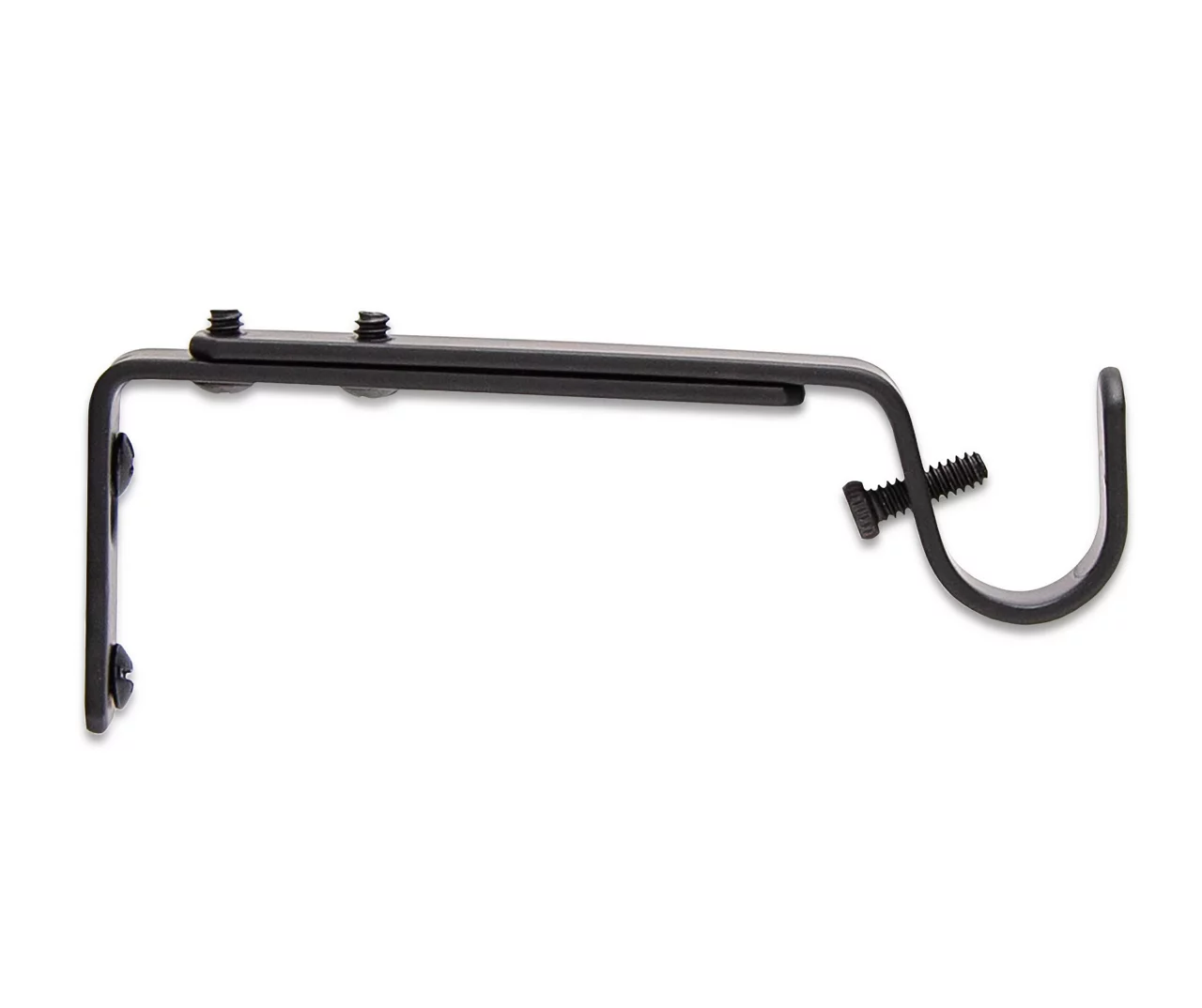 Legacy Black Adjustable Curtain Rod Brackets, 2-Pack 6 Legacy Black Adjustable Curtain Rod Brackets, 2-Pack - Image 4