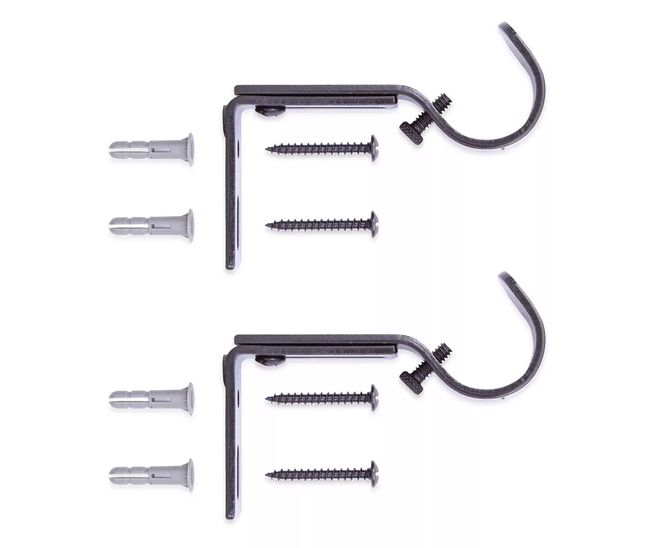 Legacy Brown-Black Adjustable Curtain Rod Brackets, 2-Pack 9 Legacy Brown-Black Adjustable Curtain Rod Brackets, 2-Pack - Image 7