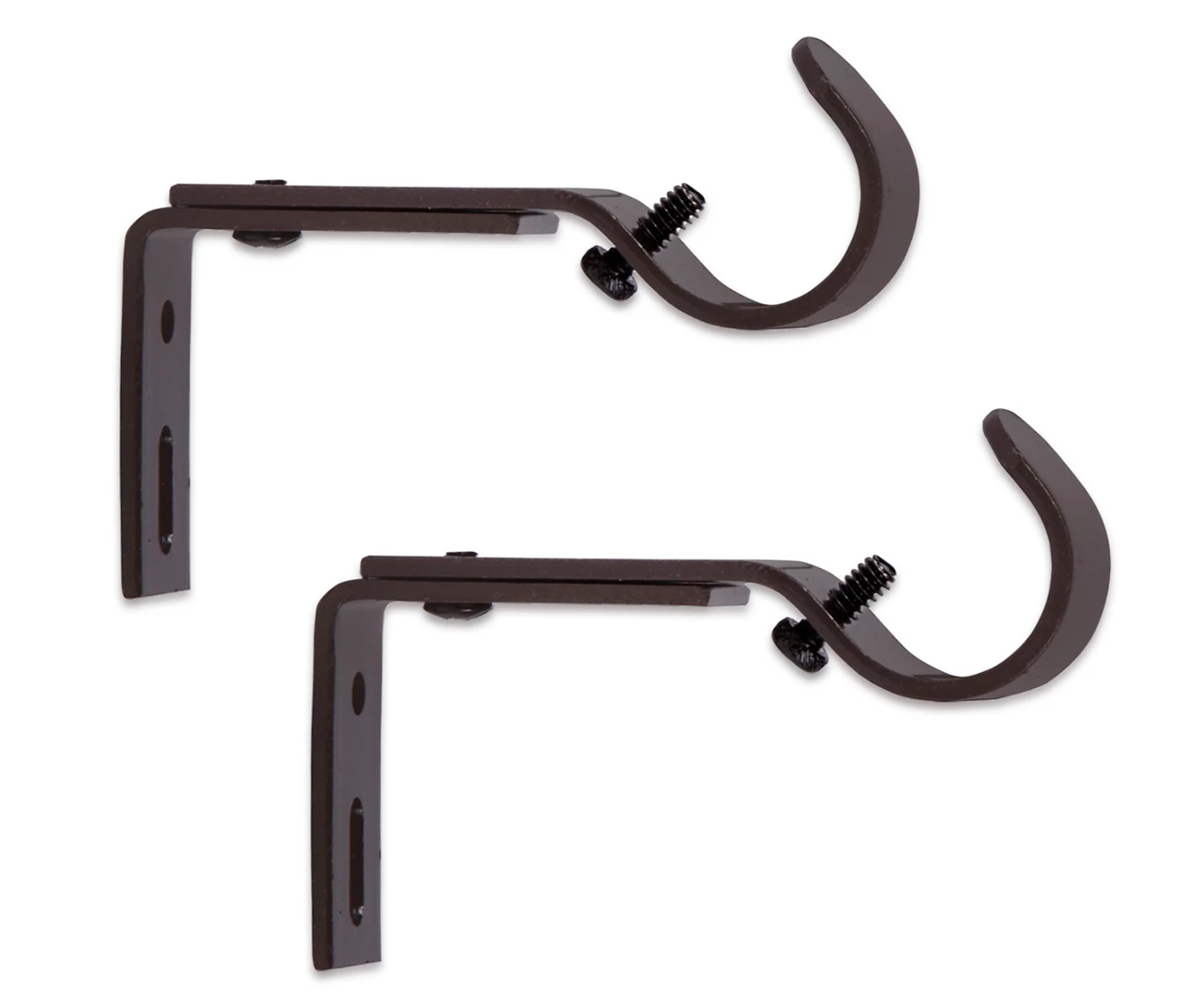 Legacy Brown-Black Adjustable Curtain Rod Brackets, 2-Pack 3 Legacy Brown-Black Adjustable Curtain Rod Brackets, 2-Pack
