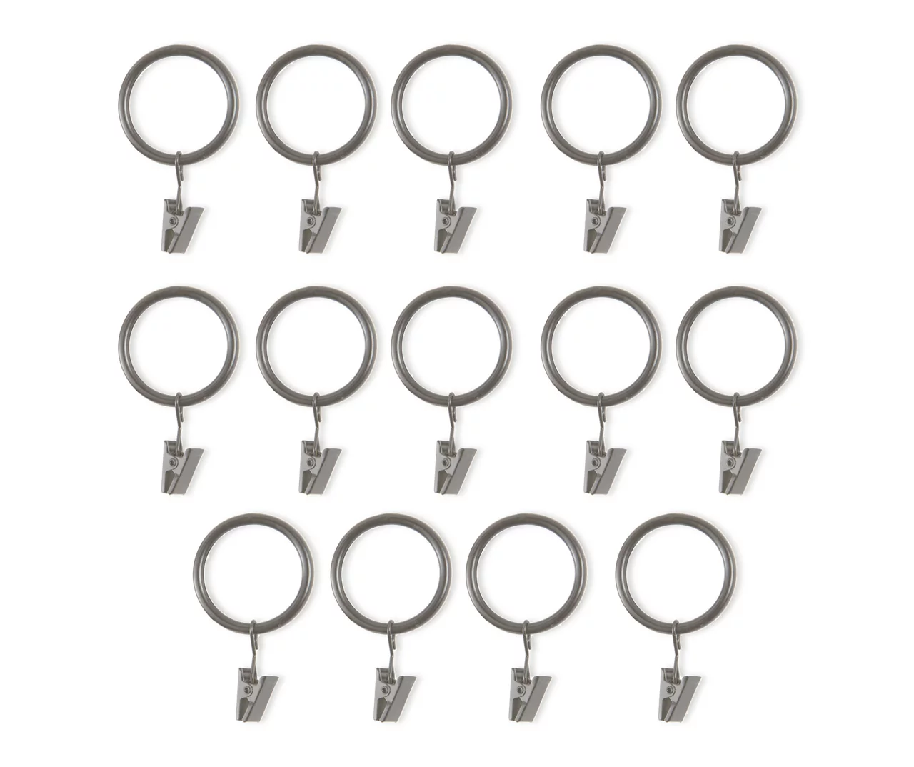 Legacy Antique Pewter Curtain Rod Clip Rings, 14-Pack 4 Legacy Antique Pewter Curtain Rod Clip Rings, 14-Pack - Image 3