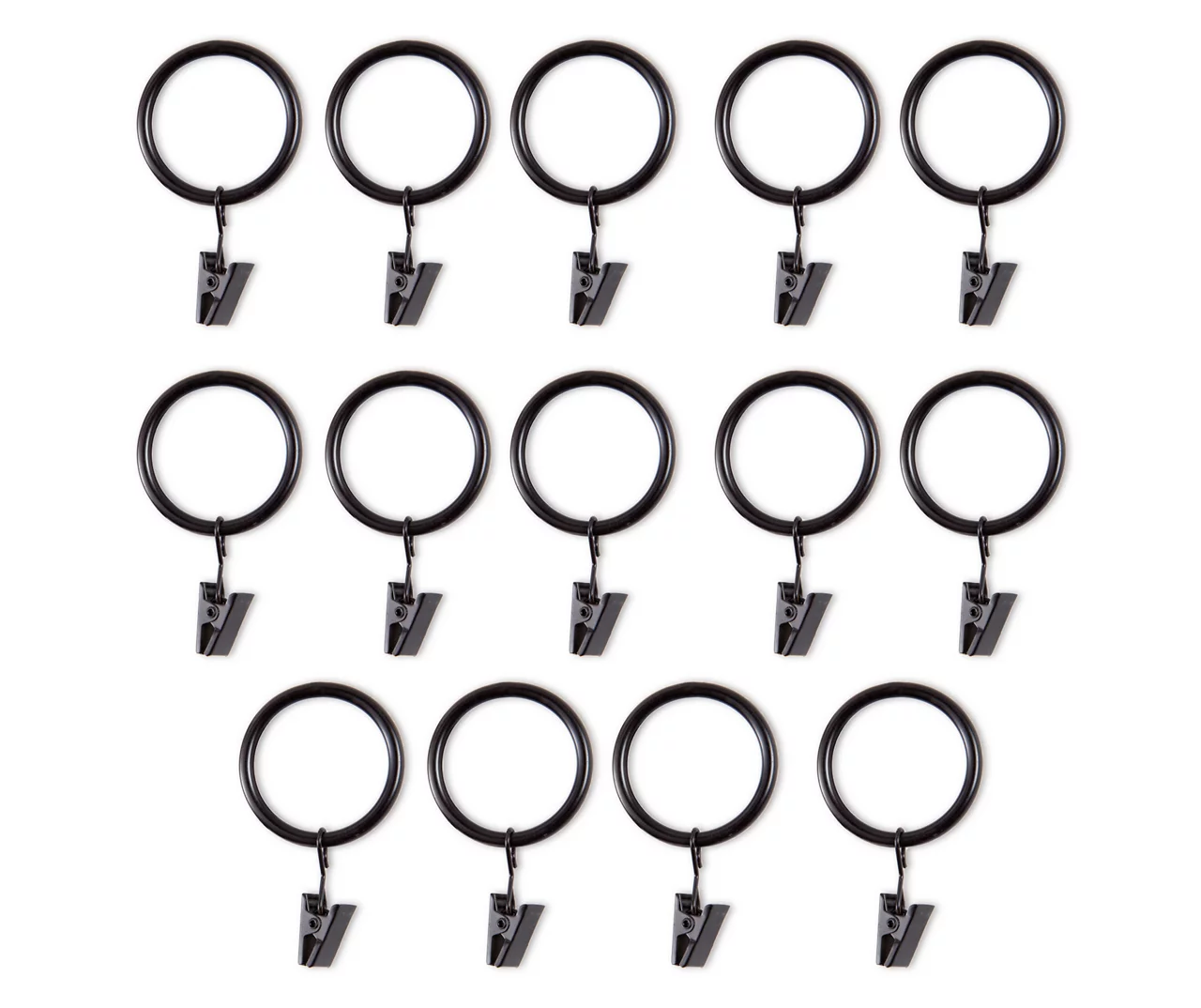 Legacy Brown & Black Curtain Rod Clip Rings, 14-Pack 5 Legacy Brown & Black Curtain Rod Clip Rings, 14-Pack - Image 3