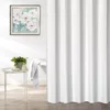 White Embossed Waffle Shower Curtain 2 White Embossed Waffle Shower Curtain -Finest Furniture Store 810528238