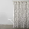 White & Brown Floral Wave Fabric Shower Curtain 1 White & Brown Floral Wave Fabric Shower Curtain -Finest Furniture Store 810528299