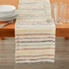 Beige & Multicolor Stitched Stripe Table Runner 2 Beige & Multicolor Stitched Stripe Table Runner -Finest Furniture Store 810530288