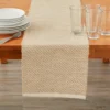 Beige & Tan Diagonal Stripe Table Runner -Finest Furniture Store 810530289