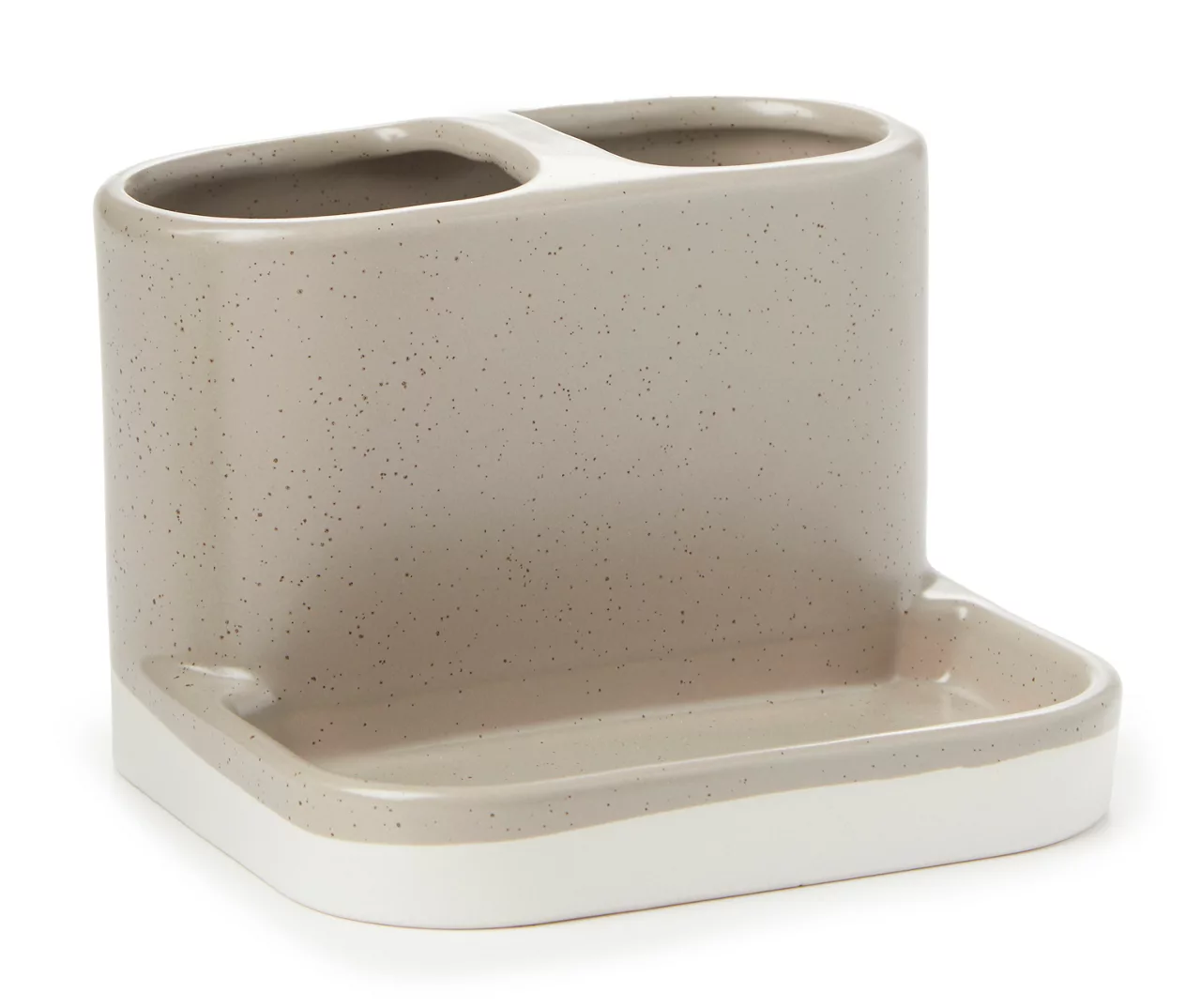 Tan Glaze Toothbrush Holder 3 Tan Glaze Toothbrush Holder