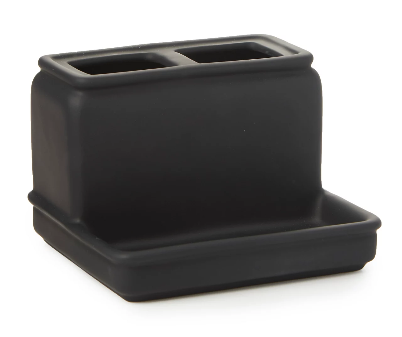 Matte Black Rubberized Toothbrush Holder 3 Matte Black Rubberized Toothbrush Holder