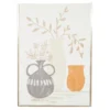 Orange, Gray & White Potted Plants Framed Canvas -Finest Furniture Store 810540304
