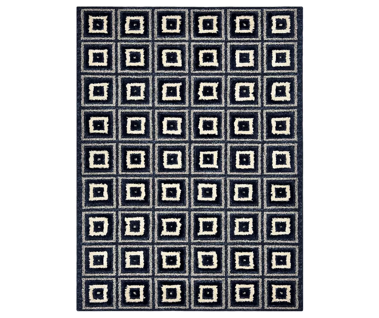 Broyhill Navy Square Pattern Klein Area Rug