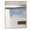 Gray, White & Blue Abstract 1 Framed Canvas -Finest Furniture Store 810546200