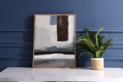 Brown & Gray Abstract 2 Wall Canvas -Finest Furniture Store 810546211 2