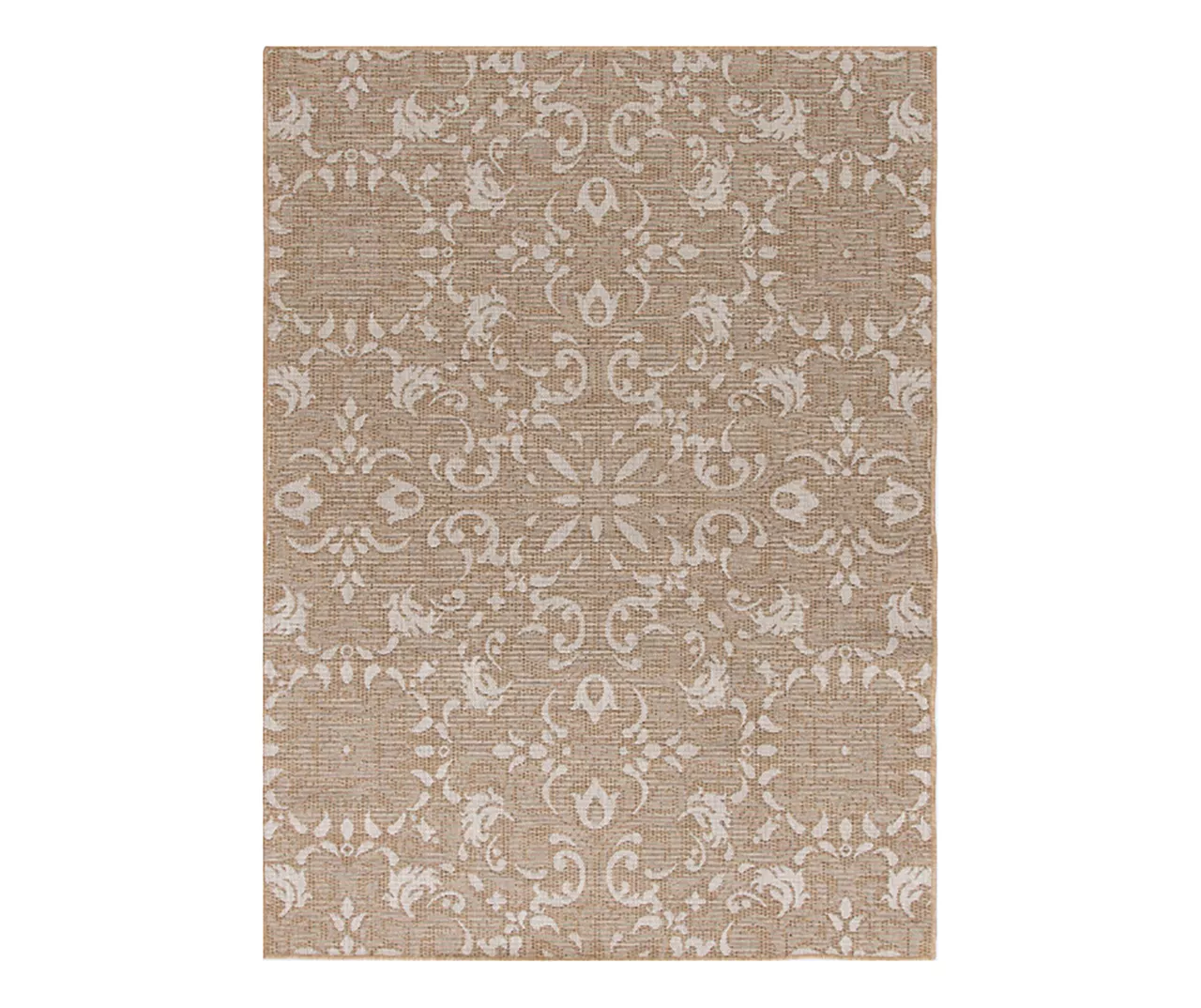 Sandpointe Tan & Ecru Damask Outdoor Area Rug, (5' X 7') 7 Sandpointe Tan & Ecru Damask Outdoor Area Rug, (5' X 7') - Image 5