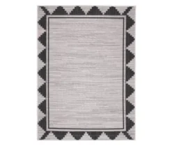 Broyhill Gray & Black Geometric Border Outdoor Area Rug 9 Broyhill Gray & Black Geometric Border Outdoor Area Rug -Finest Furniture Store 810547883 810547882 810547881 1