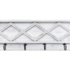Whitewash Diamond Lattice Wall Plaque With Hooks -Finest Furniture Store 810548703