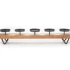Wood & Metal 5-Tier Pillar Candle Holder 2 Wood & Metal 5-Tier Pillar Candle Holder -Finest Furniture Store 810548907