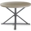 Sandpointe Neutral Steel Round Patio Dining Table -Finest Furniture Store 810554377