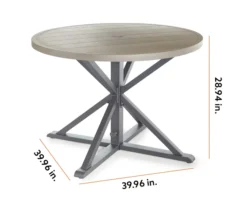 Sandpointe Neutral Steel Round Patio Dining Table 9 Sandpointe Neutral Steel Round Patio Dining Table -Finest Furniture Store 810554377 99 2