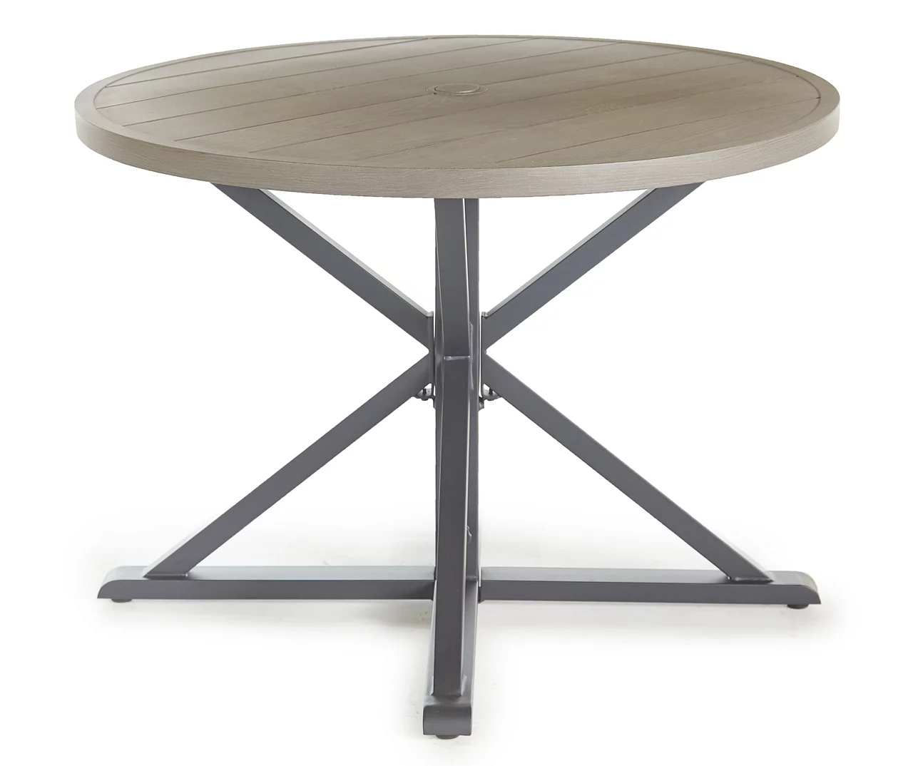 Sandpointe Neutral Steel Round Patio Dining Table 3 Sandpointe Neutral Steel Round Patio Dining Table