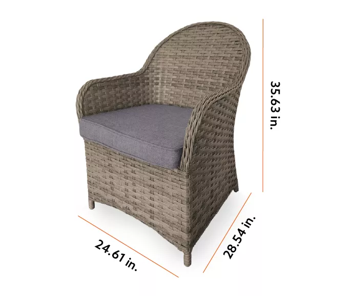 Broyhill Autumn Cove All-Weather Wicker Cushioned Patio Captain's Dining Chair 7 Broyhill Autumn Cove All-Weather Wicker Cushioned Patio Captain's Dining Chair - Image 5