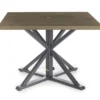 Autumn Cove Light Brown Wood Look Square Steel Patio Dining Table -Finest Furniture Store 810557039 4 1