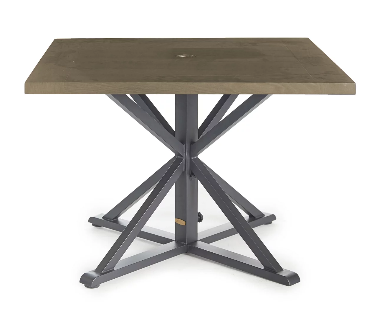Broyhill Autumn Cove Wood Look Square Steel Patio Dining Table 4 Broyhill Autumn Cove Wood Look Square Steel Patio Dining Table - Image 2