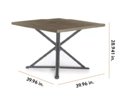 Broyhill Autumn Cove Wood Look Square Steel Patio Dining Table 31 Broyhill Autumn Cove Wood Look Square Steel Patio Dining Table -Finest Furniture Store 810557039 99 1