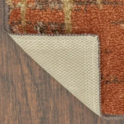 Broyhill Brown & Red Abstract Patchwork Accent Rug 23 Broyhill Brown & Red Abstract Patchwork Accent Rug -Finest Furniture Store 810557489 2