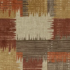 Broyhill Brown & Red Abstract Patchwork Accent Rug 30 Broyhill Brown & Red Abstract Patchwork Accent Rug -Finest Furniture Store 810557651 3