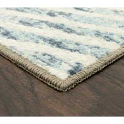 Broyhill Blue & Brown Modern Angles Accent Rug 18 Broyhill Blue & Brown Modern Angles Accent Rug -Finest Furniture Store 810557653 1