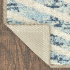 Broyhill Blue & Brown Modern Angles Accent Rug 28 Broyhill Blue & Brown Modern Angles Accent Rug -Finest Furniture Store 810557655 4