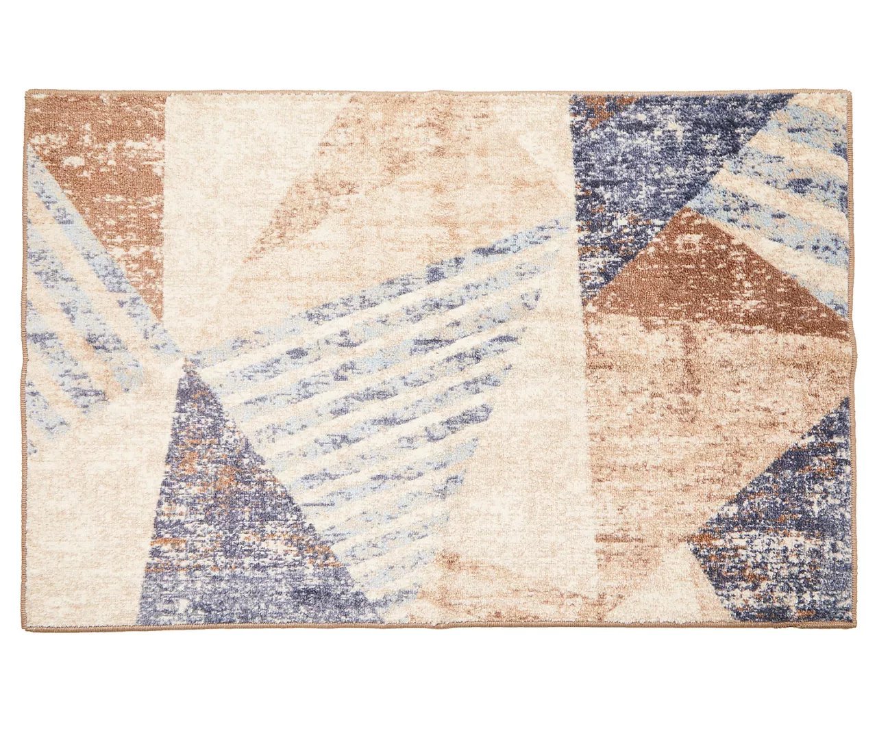Broyhill Blue & Brown Modern Angles Accent Rug 4 Broyhill Blue & Brown Modern Angles Accent Rug - Image 2