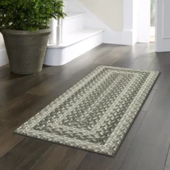 Broyhill Gray Braided Print Accent Rug 38 Broyhill Gray Braided Print Accent Rug -Finest Furniture Store 810557665 11